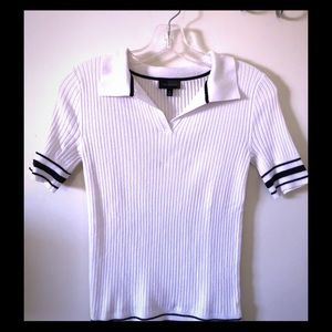 White and blue summer T-shirt